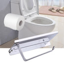 Stainless Steel 304 Bathroom Paper Phone Holder with Shelf Bathroom Newly