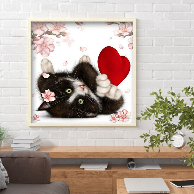Diamond Painting Love Kitten Full Round Drill Picture of Rhinestone DIY Drawing
