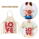Kitchen Linen Apron LOVE Print Home Restaurant Cooking Baking Bib Oil-proof
