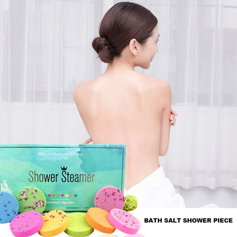 8pcs Shower Salt Ball Aromatherapy Bubble Bath Ball Oil-control Bath Bomb