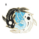 Fox Collar Accessories Brooch Enamel Badge Costume Jewelry Bagua Chart Brooch