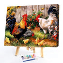 Yard Chicken Partial Oil Paint By Numbers DIY Handpainted Home Decoration Gifts