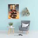 DIY Hand Painted Paint By Numbers Oil Canvas Pictures Book Ladder Kit Wall Decor