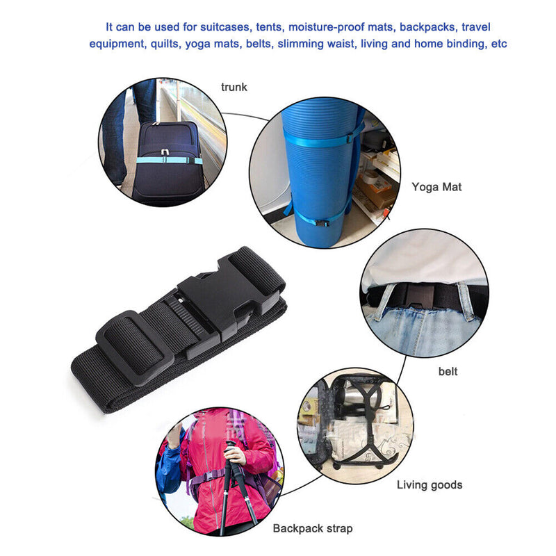 Nylon Travel Tied Cargo Luggage Lash Belt Strap with Buckles Camping Travel Kits
