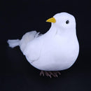 1/2PC Decorative Pigeons Artificial Feather Mini White Birds Birds Craft Foam,