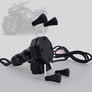 Phone Holder Cellphone Bracket Charger USB Charging Port Mirror Stand Install