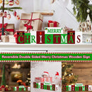 Merry Christmas Decorations Wooden Sign (Reversible Table Decor)#
