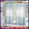 4pcs Peony Curtain Living Room Bedroom Home Door Window Curtain (Blue)