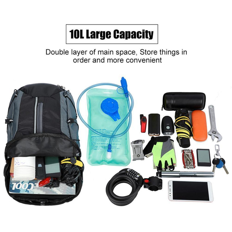 WEST BIKING 10L Bicycle Backpack Bag for Outdoor Sports Climbing (Black) Newly