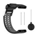Silicone Watch Band for Polar V800 Replacement Wrist Strap (Black Grey) Newly