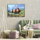 5D DIY Full Drill Diamond Painting Hiking Horses Embroidery Craft Needlework Set