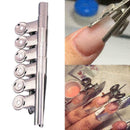 6pcs C-Curve Pinching Clips Set Metal Nail Tools Clamp Acrylic Pincher Gel W8M5
