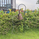 #A Solar Watering Can Lights Iron Hollow Art Decorative Outdoor Garden Hanging L