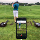 360 Rotating Golf Swing Training Recording Phone Clip Holder (Black Red) Newly