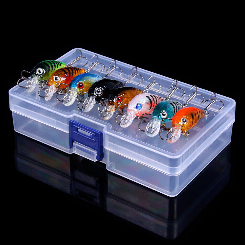 4.5cm 4g Wobbler Fishing Lure Crankbait Mini Bait Fishing Tackle (8pcs)