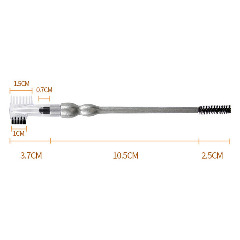 Double-Headed Comb with Sponge Eyeshadow Stick for Women Girls Eye Makeup Tools