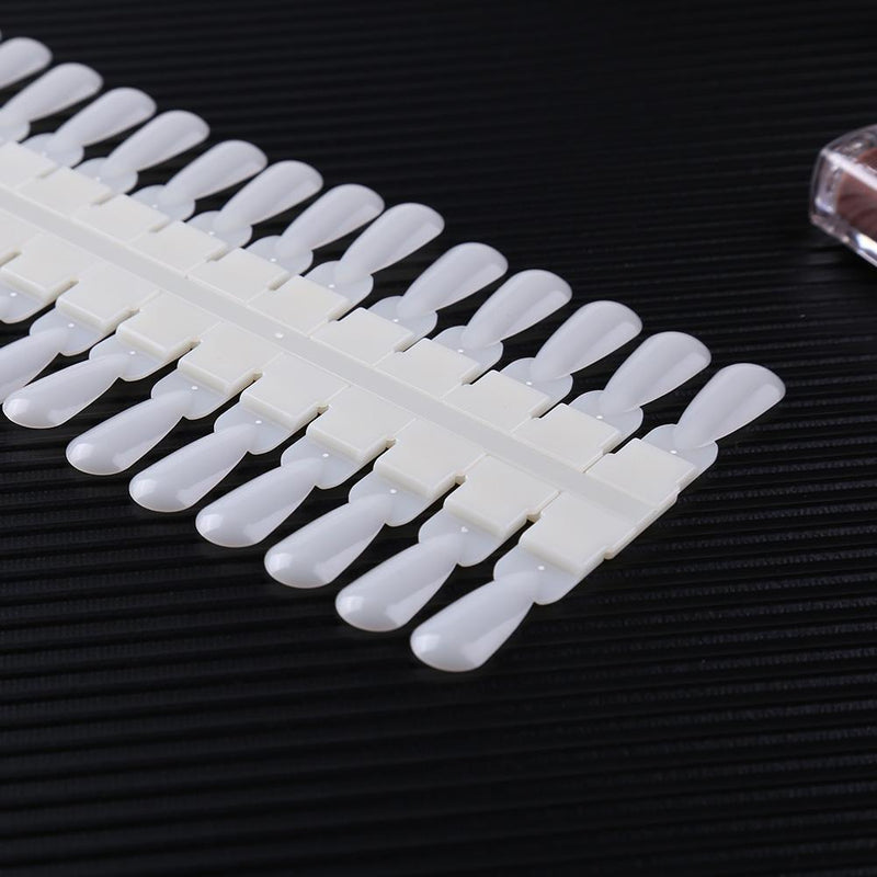 36pcs Removable False Nail Tips Color Card Nail Display Board (Skin Color)