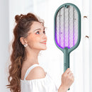 Electric Insect Swatter USB Rechargeable Led Light Mosquito Killer (Green) Newly