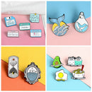 Puzzle Collar Badge Enamel Cartoon Brooch "I Love You 3000" Lapel Pin Corsage