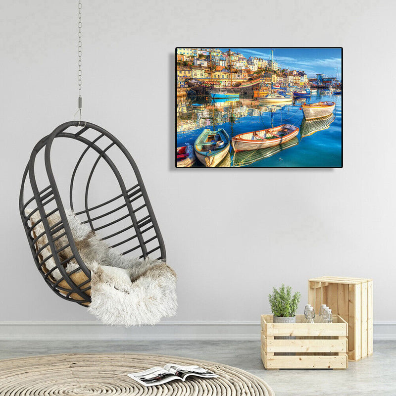 Painting By Numbers DIY Ship Hand Painted Canvas Oil Art Picture Gift Craft Kit