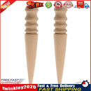 2pcs Leathercraft Round Wood Edge Slicker  Burnisher for Leather  Wood Newly