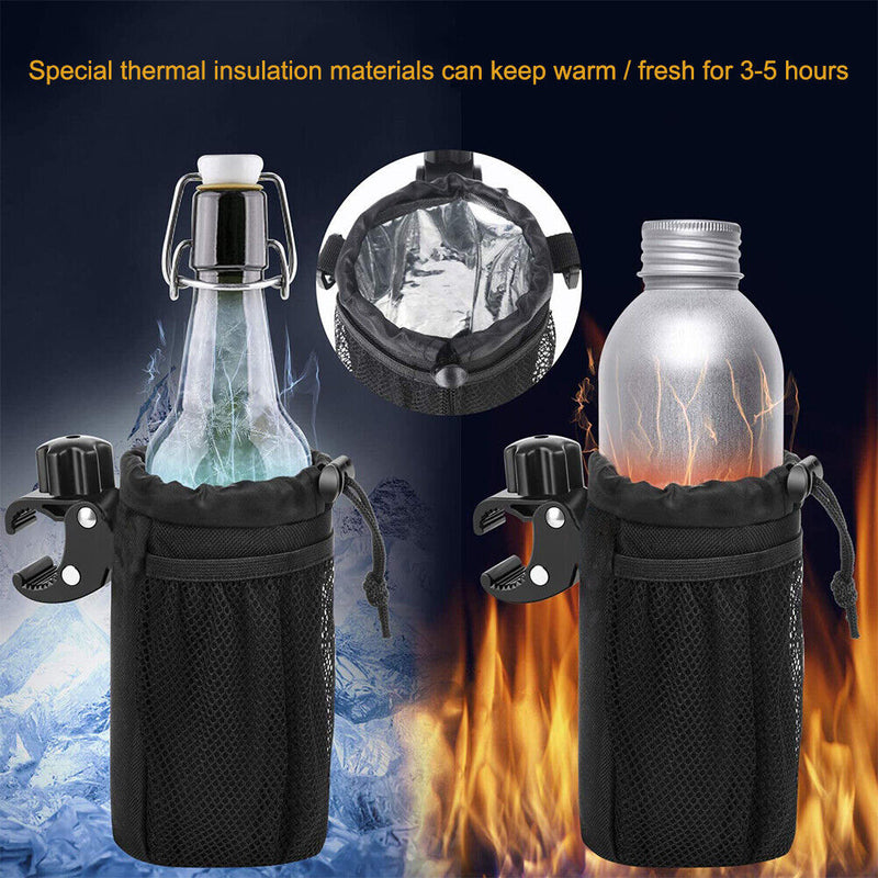 Adjustable Baby Scroller Drink Insulation Kettle Pouch Bag Bike Water Bottle Bag