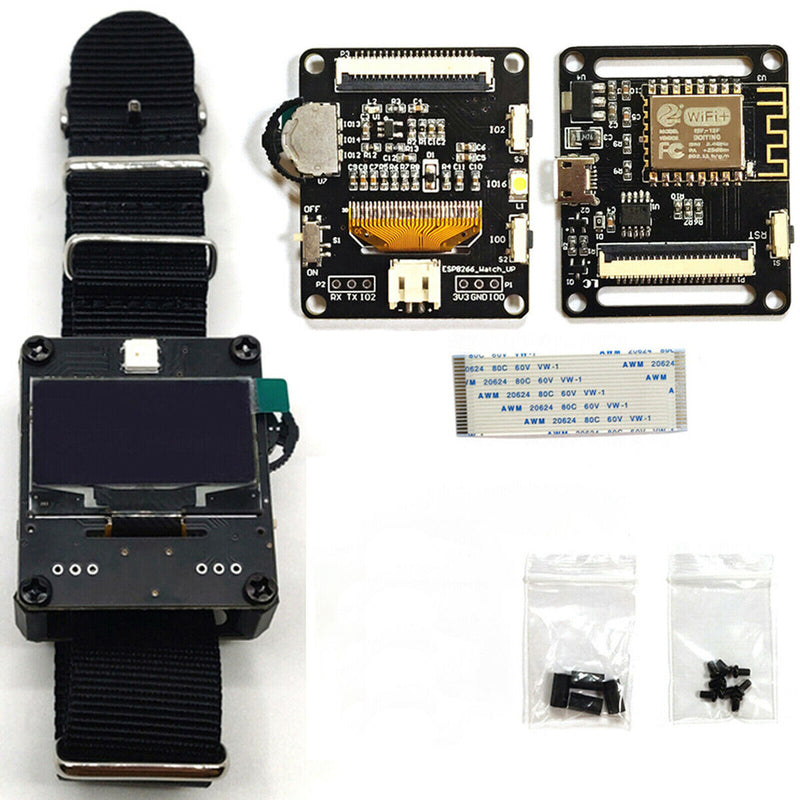 For Arduino Smart Watch OLED Display WiFi deauther ESP8266 Development Board Kit