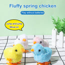 Wind Up Clockwork Chick Jumping Hopping Cat Plush Chick Pets Random Color Newly