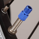 MTB Bike Valve Converter Bicycle Presta to Schrader Valve Adapter (Blue) Newly