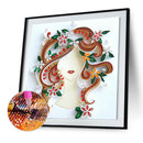 5D Diamond Curly Girl Part Special Drill Rhinestone Painting Kit for Home Newly
