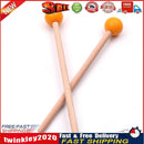1 Pair Tongue Drum Mallet Marimba Percussion Instrument Drumstick (Yellow) Newly
