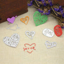 5pcs Love Heart Cutting Die Stencil Scrapbook Template Frame DIY Craft