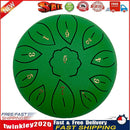 6 inch 11 Tune Musical Instrument Steel Tongue Drum for Beginner (Green) Newly