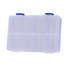 8x Adjustable Clear Storage Box Plastic Jewelry Display Container Office