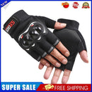 Anti-Skid MTB Bicycle Motorcycle Bike Protective Gloves (Black Half Finger)