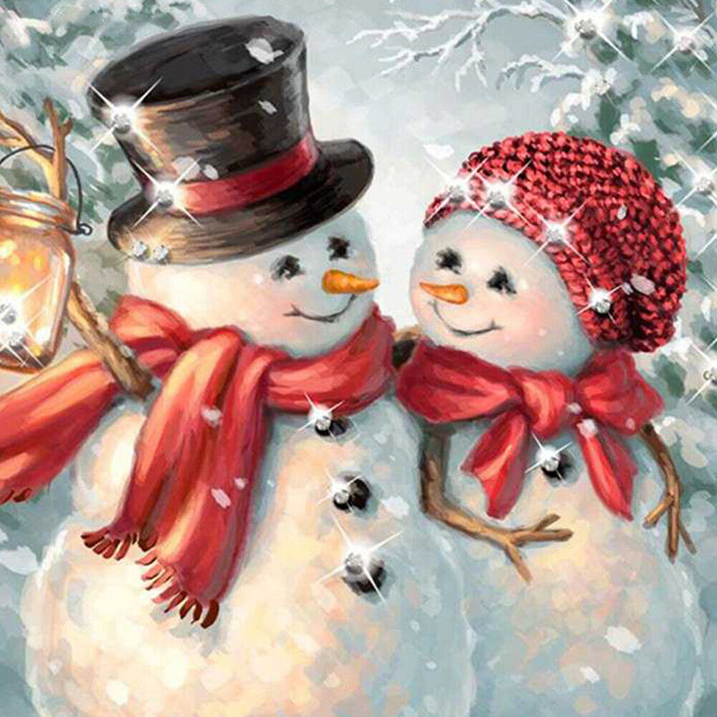 Christmas Snowman Linen Apron Durable Washable Neck Apron Kitchen Accessories