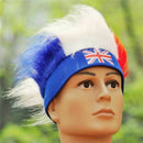 Red White Blue Headband Wig Union Jack Flag Head Covers Jubilee Hats