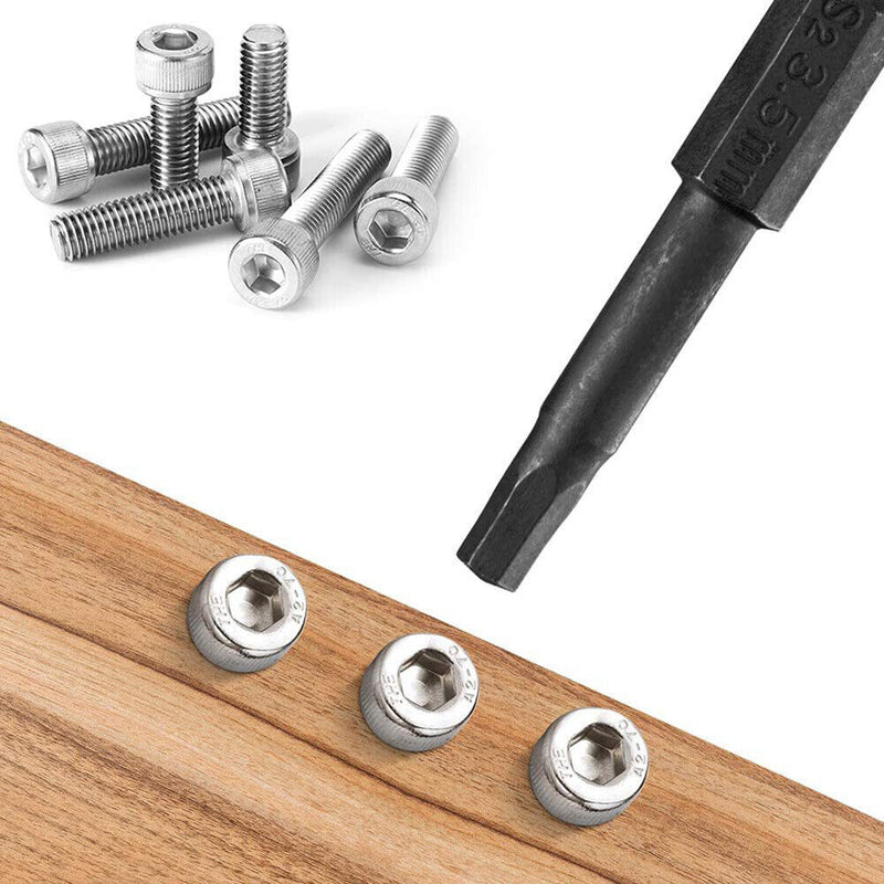 10pcs 50mm Hexagonal Drill Bits S2 Steel Magnetic Electric Screwdriver Bit