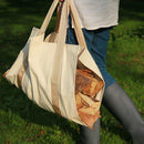 Canvas Log Carrier Basket for Firewood Collector and Wood Holder#