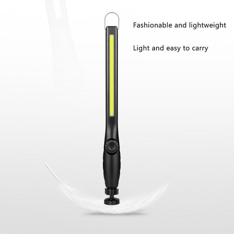 LED Work Light USB Rechargeable Outdoor Handheld Flashlight Stepless Dimming COB