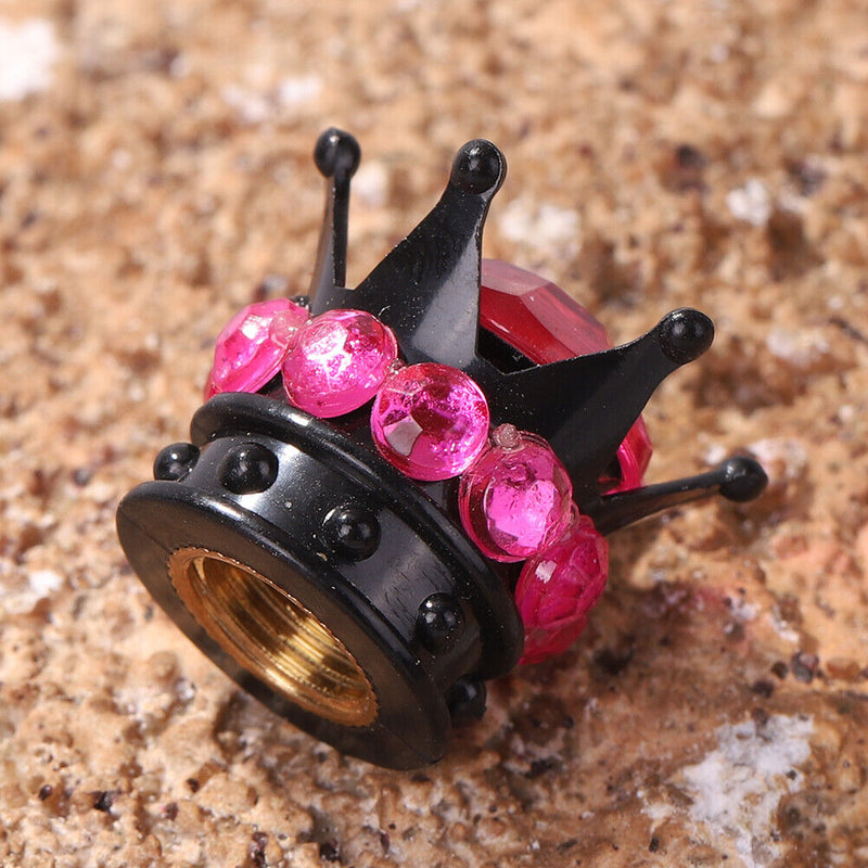 4pcs Universal Tyre Rim Stem Air Cover Car Rhinestone Crown Wheel Tire Valve