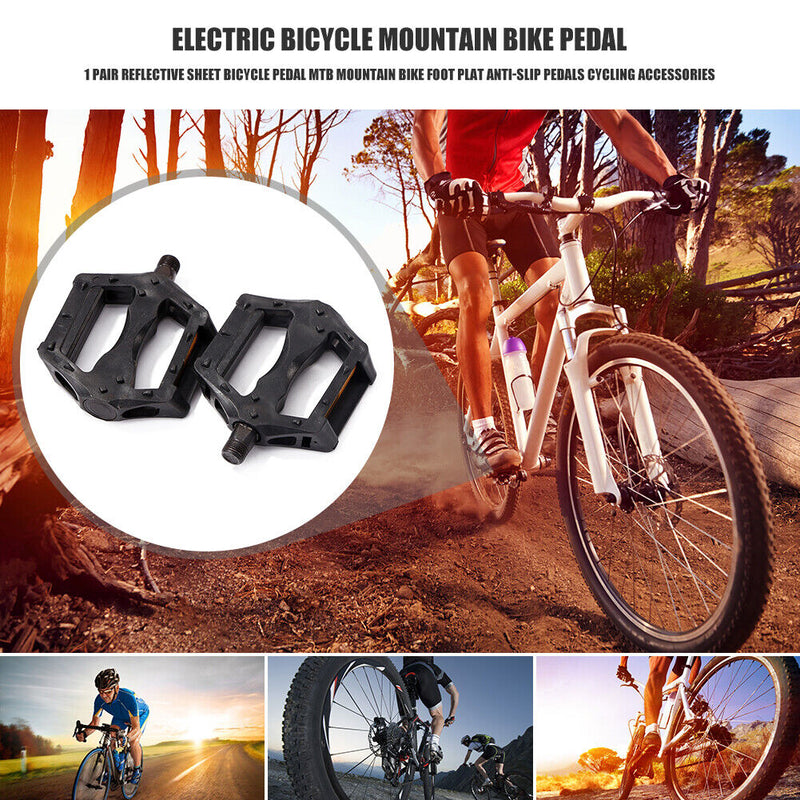 1 Pair Reflective Sheet Bearing Folding Bicycle Pedal MTB Bike Anti-slip Pe