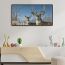 5D Full Round Drill Diamond Painting Kit Deer Snow House Decor for Adults