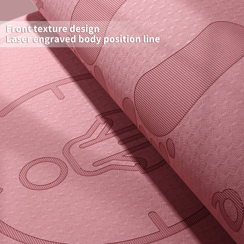 Jump Rope Mat Knees Protection Exercise Pad Mute (Pink 126x59x8cm) Newly