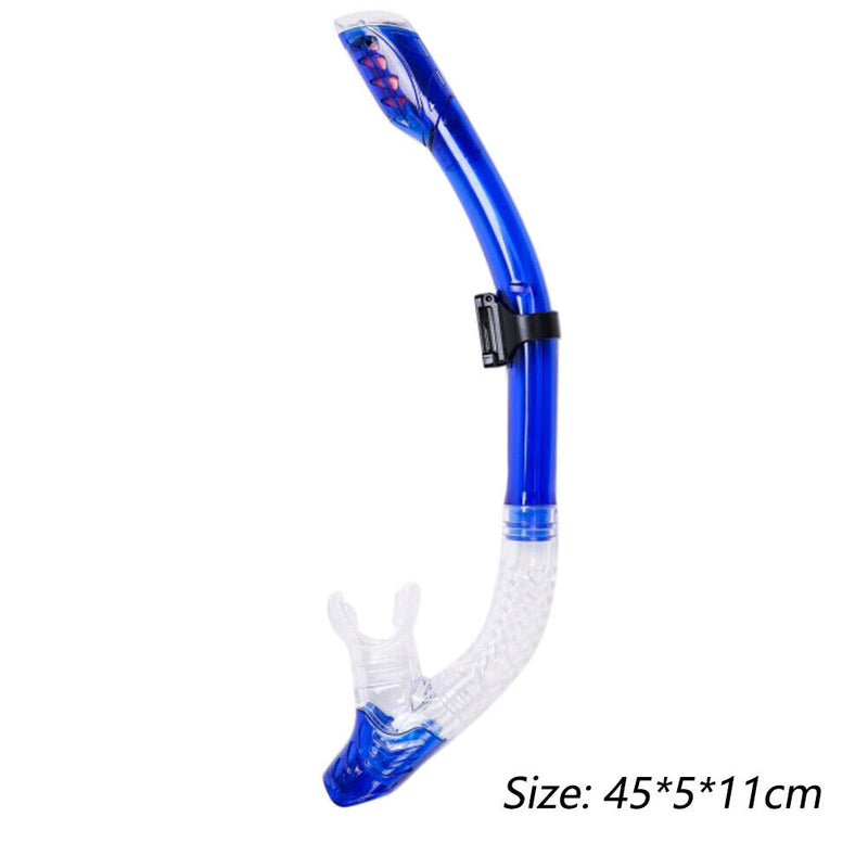 Diving Snorkel Professional Swim Breathing Tube Hose (Transparent Blue)