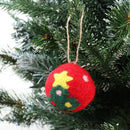 Home Ornaments Snowman Xmas Drop Christmas Wool Ball Felt Poke Hanging Pendant