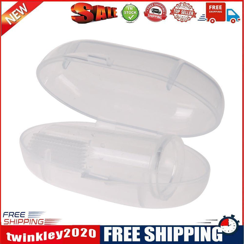 Pet Dog Cat Silicone Finger Toothbrush Oral Dental Cleaning Teeth Care(02)