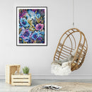 5D Diamond Painting Kit Pansy Full Round Drill DIY Mosaic Picture Home Decor