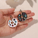 Alloy Jewelry Fashion Rhinestone Drawing Plate Brooch Enamel Creative