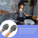2x Silicone Drum Stick Sleeve Drumstick Practice Tips Mute Damper (Grey) Newly